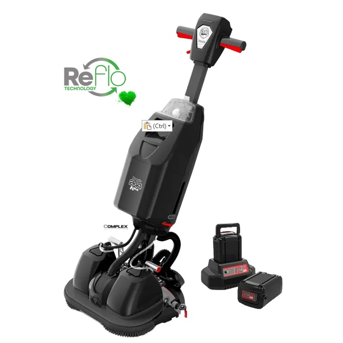 Numatic 244NX-R Scrubber Dryer Machine with 2 batteries & charger