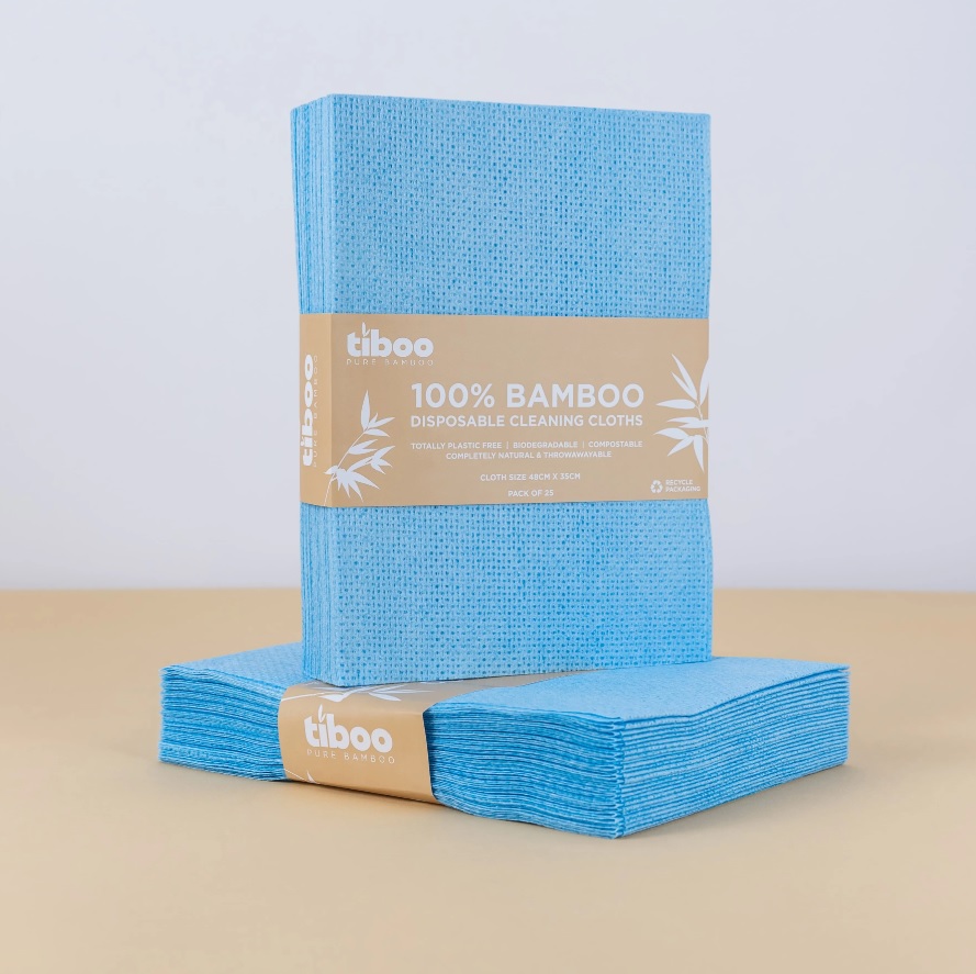 Tiboo Blue Bamboo Heavy Duty Cloths 60gsm 48x35cm (pack of 25)
* Sustainable Product *