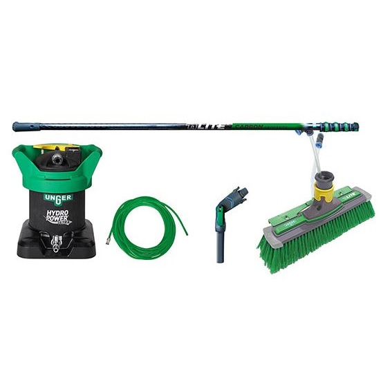 Unger-nLite-HydroPower-STARTER-KIT-CARBON-6m-20ft
Includes---DIUH1-filter--CC60T-Pole--NGS15-Angle-Adapter--NFR28-Brush--DLS25-Hose