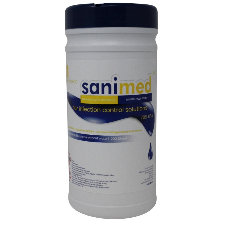 Sanimed-Isopropyl-Alcohol--70%25--Wipes--Tub-of-200-sheets-